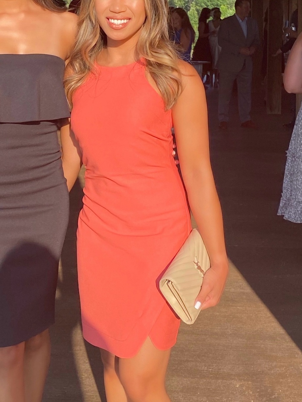 Elizabeth and James Coral Mini Dress